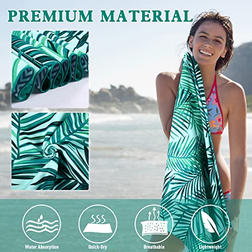2-Pack Oversized Microfiber Beach Towels, 75" x 35" Quick-Dry Sand-Free