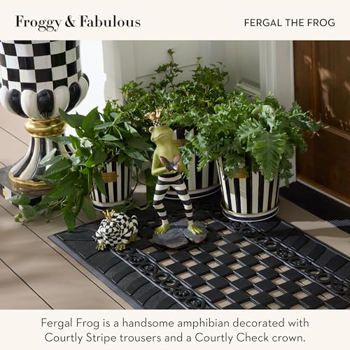 MacKenzie-Childs Fergal the Frog Garden Statue with Butterfly Decor