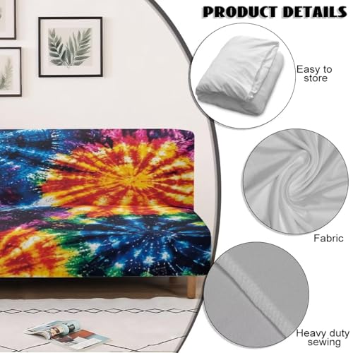 Stretch Tie Dye Futon Cover - Full Size Plush Sofa Protector