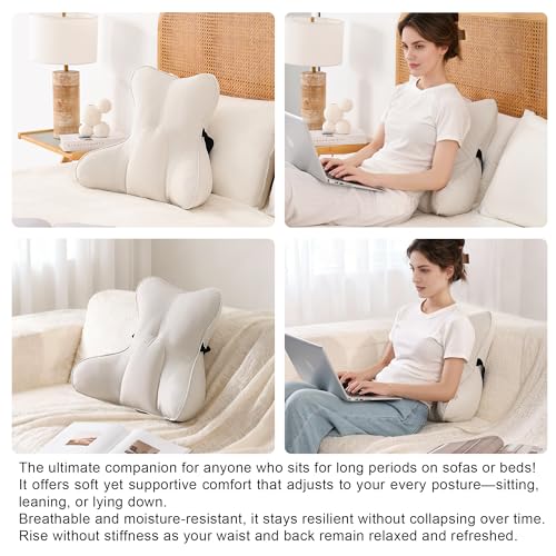 Ergonomic Lumbar Support Pillow for Back Pain Relief - Multi-Functional Cushion for Sofa, Car, and Office