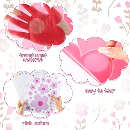288 Pcs Colorful Flower Wall Decals - Peel and Stick Floral Vinyl Stickers