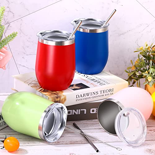 Cunhill 12oz Stainless Steel Stemless Wine Tumbler, 12 Colors, Pack