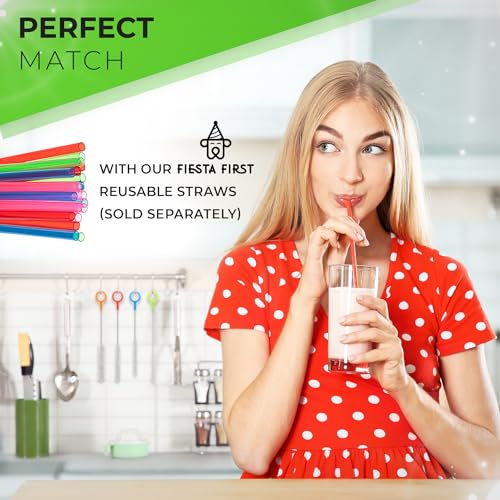 Extra Long Straw Cleaning Brush Set of 4 - Heavy Duty Bottle Cleaner