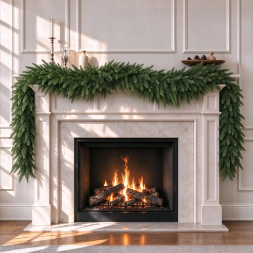 6ft Artificial Cedar Garland - Faux Evergreen Holiday Decor for Indoor & Outdoor