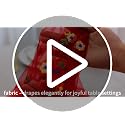 Red Floral Embroidery Table Runner 10FT for Wedding & Home Decor