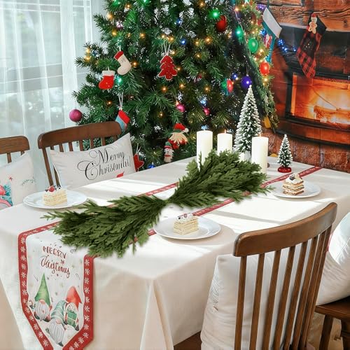 BIGFIS 6 Pack Artificial Norfolk Pine Branches 36-inch Faux Greenery for Christmas Decorations