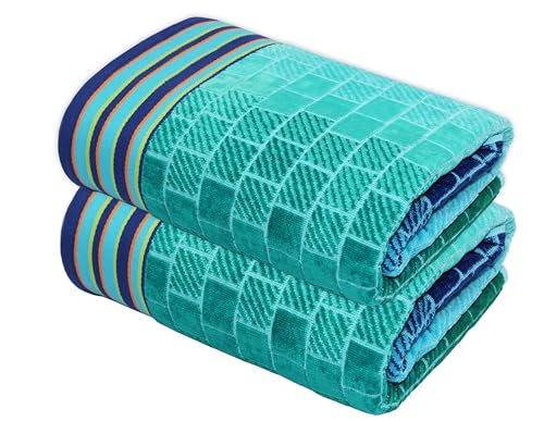 Oversized XXL Beach Towels - 2 Pack 35x84 Inch 100% Cotton Velour