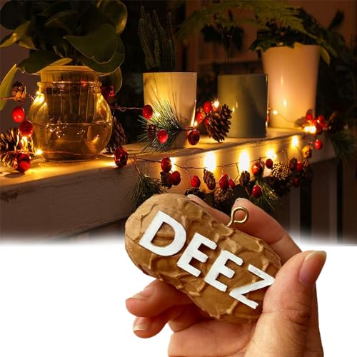 Deez Nuts Christmas Ornaments 3-Pack - Funny Peanut Tree Decorations