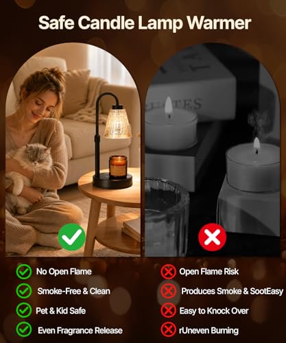 Candle Warmer Lamp with Timer & Remote Control - Adjustable Height
