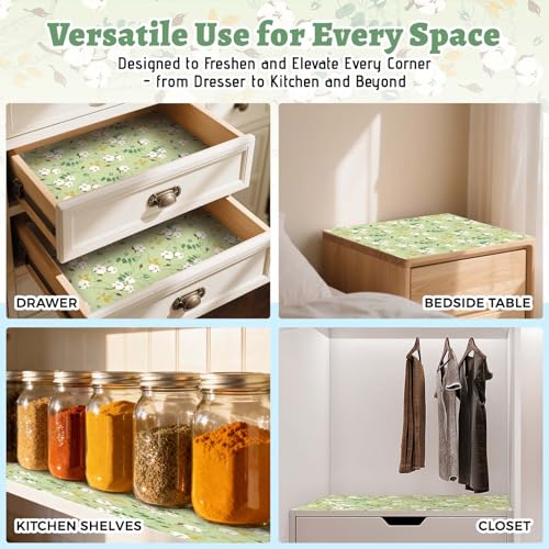 Scented Drawer Liners for Dresser, Clean Cotton Fragrant Paper 6 Sheets