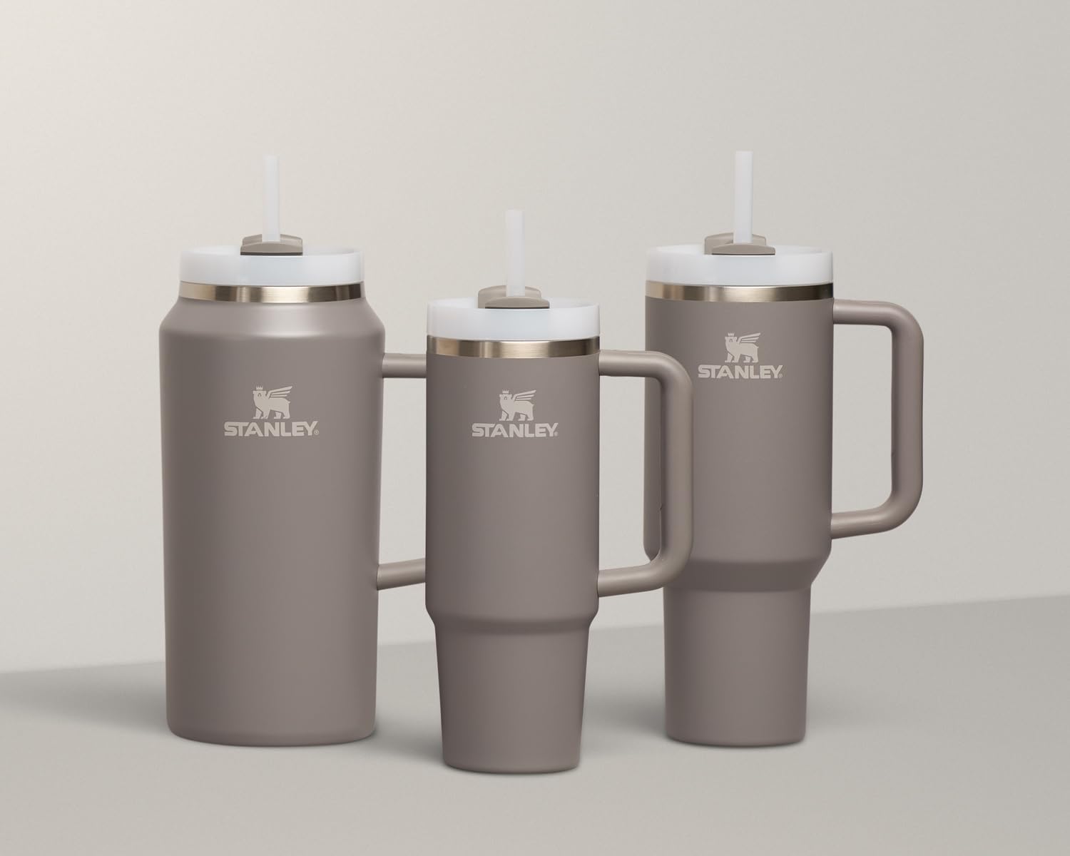 STANLEY Quencher H2.0 Tumbler - 40 oz Insulated Stainless Steel with Handle & Straw | BPA-Free | Stone Color