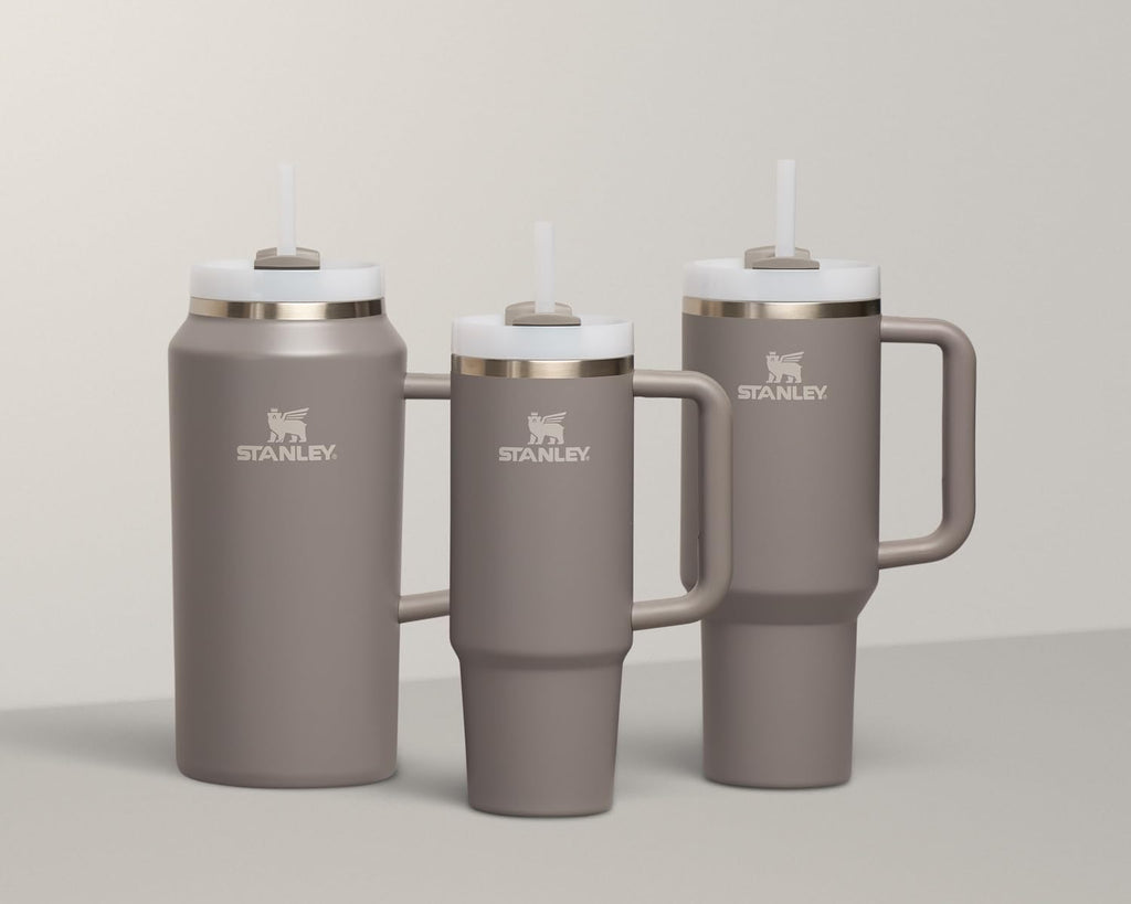 STANLEY Quencher H2.0 Tumbler - 64 oz Insulated Stainless Steel Cup with Handle & Straw | BPA-Free | Stone