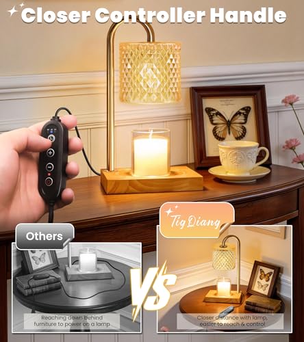 Amber Candle Warmer Lamp with Timer & Dimmer | Electric Wax Warmer