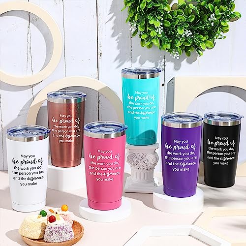 Inbagi 18-Piece Thank You Gift Tumbler Set with Keychains - Multicolor, 20oz