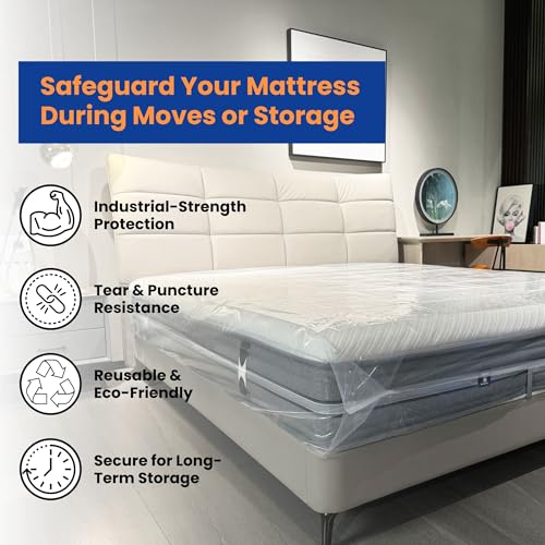 Heavy-Duty Mattress Bag for King & California King - 3 Mil, 1 Pack