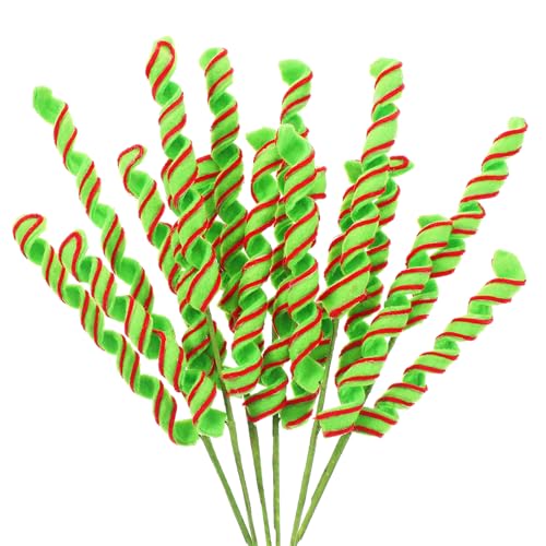 16 Pcs Curly Christmas Tree Picks - Festive Holiday Decor Accessories