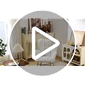 Teddy Fleece Nursery Rocking Chair with Tufted Back and Solid Wood Frame