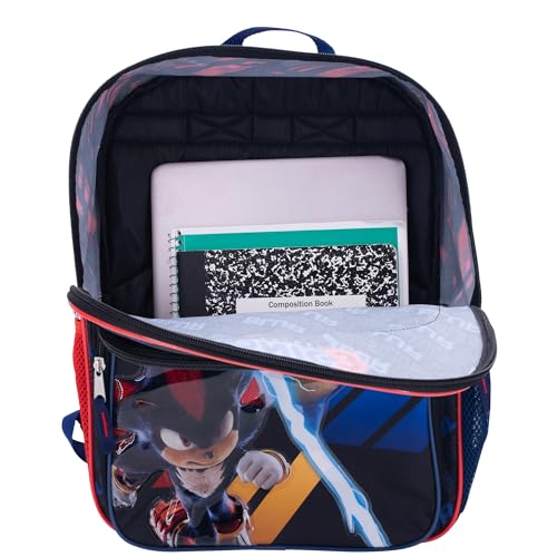 Sonic The Hedgehog 3 Kids 16-Inch Backpack - School Bag with Padded Straps