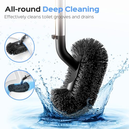 2-in-1 Stainless Steel Toilet Plunger and Brush Set - Heavy Duty Combo