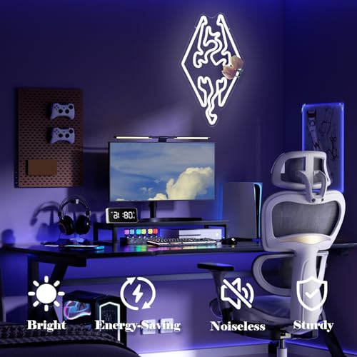 Vveikea White Dragon Neon Sign - LED Neon Light for Gaming Room, USB Powered