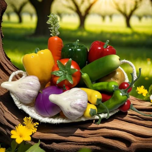 22pcs Realistic Artificial Vegetable Set for Home Kitchen Decor