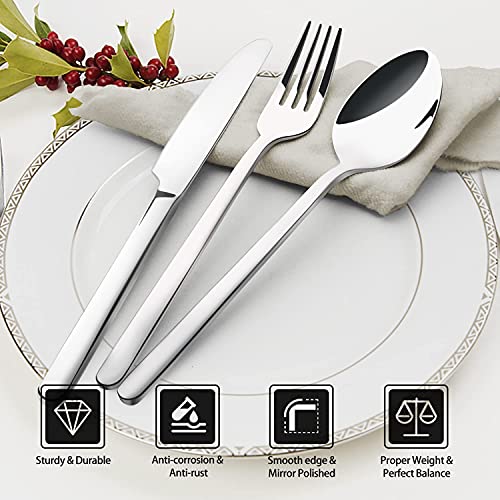 20-Piece 18/10 Stainless Steel Flatware Set for 4 - Mirror Polished