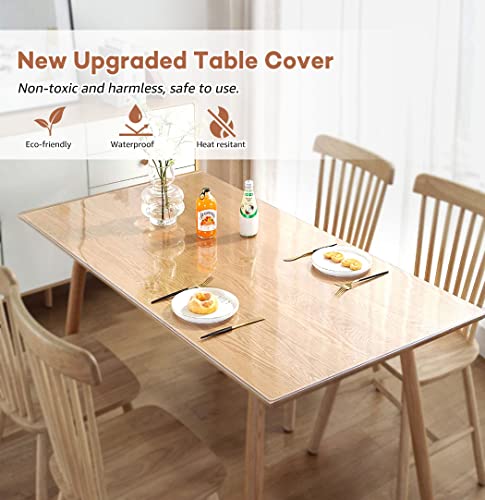 1.5mm Clear Vinyl Tablecloth Protector 24 x 48 Inch Waterproof Desk Mat