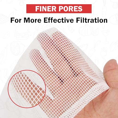 4.75 Gallon Fruit Press Filter Bags - Reusable Fine Mesh for Cider & Wine