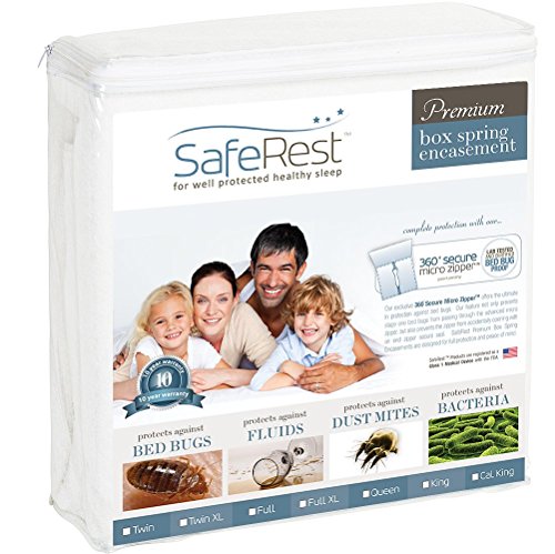 Waterproof Split Box Spring Encasement - 9" Thick - Breathable & Noiseless