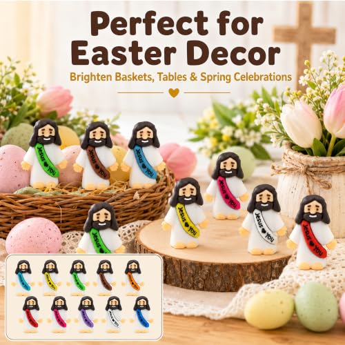 Mini Jesus Figurines 210 Pack - Tiny Silicone Figures for Easter Egg Stuffers