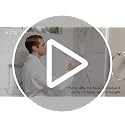 HONEYBULL Fogless Shower Mirror 6x8in No Drill Mount Anti-Fog Acrylic for Shaving