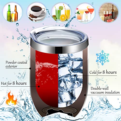 Cunhill 12oz Stainless Steel Stemless Wine Tumbler, 12 Colors, Pack