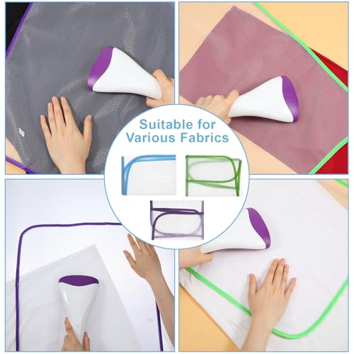 3-Piece Ironing Mesh Pressing Cloth Set - Protective Heat Shield for Fabrics