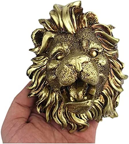 Lion Head Wall Fountain Decor - Resin Outdoor Water Spout, 2 Pack