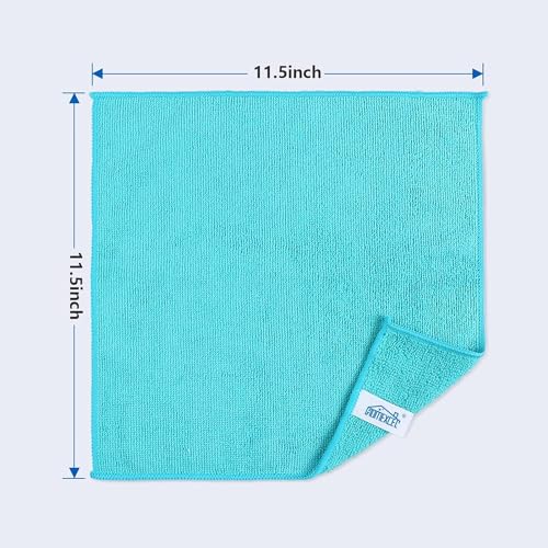 HOMEXCEL 12-Pack Microfiber Cleaning Cloths 11.5x11.5in Lint-Free Towels