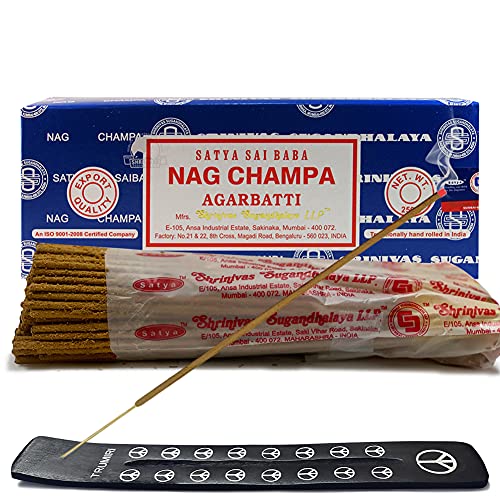 Natural Incense Stick Bundle with Holder - 250g Nag Champa Set