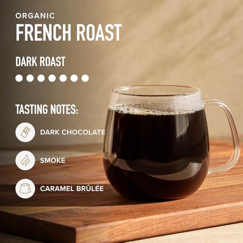 Peet's Organic French Roast Ground Coffee, Dark Roast, 18 Oz