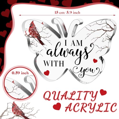 Yalikop I Am Red Cardinal Memorial Gift 5.9 x 0.6 Inches - Sympathy Keepsake