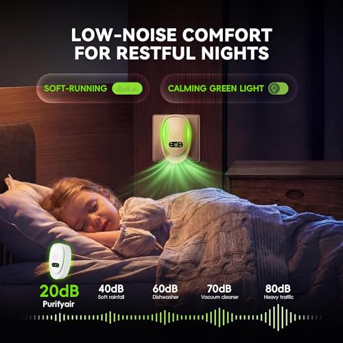 Negative Ion Air Purifier 3-Pack Small Portable Plug-In Air Freshener for Home