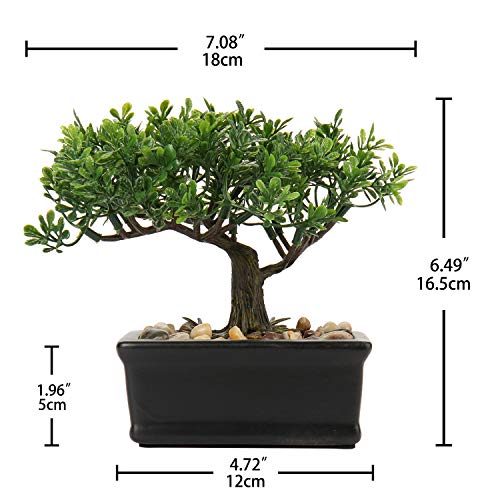 Artificial Juniper Bonsai Tree with Ceramic Pot - Indoor Decor