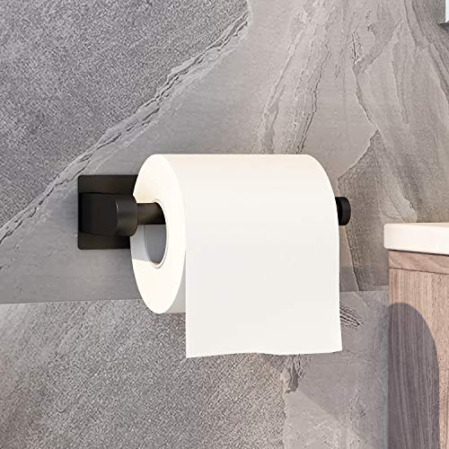 Self-Adhesive Toilet Paper Holder, Stainless Steel No-Drill Wall Mount