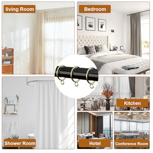 50-Pack 1.25-Inch Metal Curtain Rings with Eyelets for 1-Inch Drapery Rods