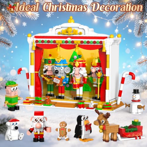 KXOSEL 2026 Christmas Nutcracker Building Set - 1221 Pieces Advent Calendar for Kids