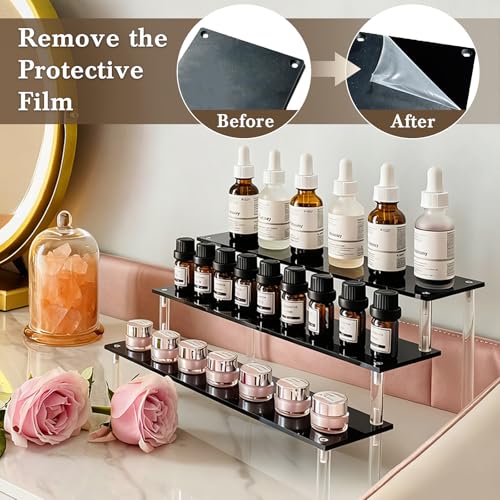3-Tier Acrylic Display Riser for Perfume, Cosmetics, and Collectibles
