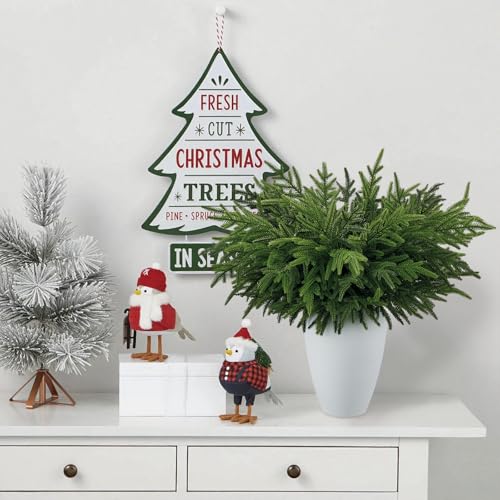 HIKISS 16-Pack 24-Inch Artificial Norfolk Pine Branches for Holiday Decor