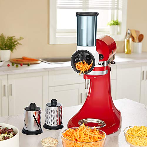Slicer and Shredder Attachment for Stand Mixers with 3 Stainless Blades