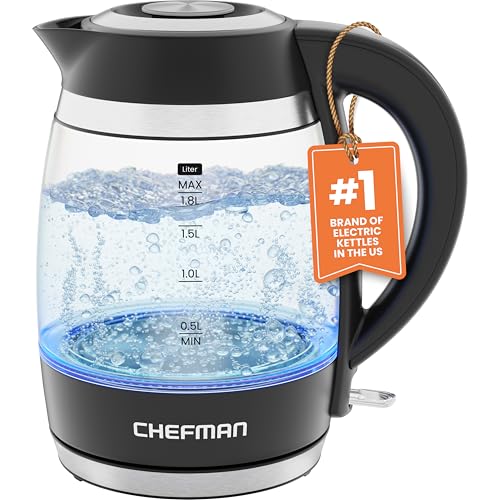 1.8L Borosilicate Glass Electric Kettle - 1500W Fast Boiling Water Heater