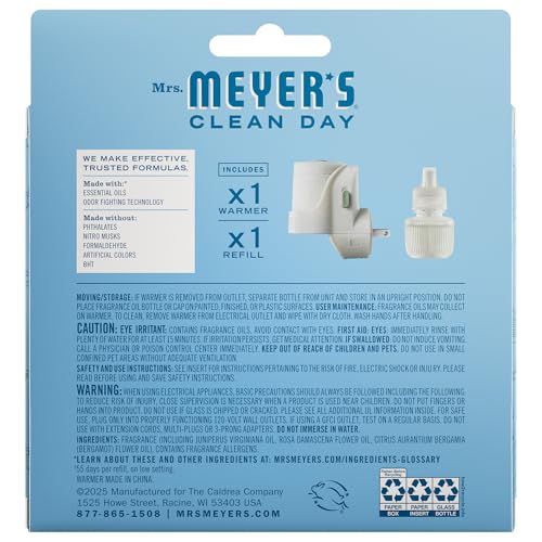 Rain Water Scented Oil Plug-In Air Freshener Kit with Warmer & Glass Refill
