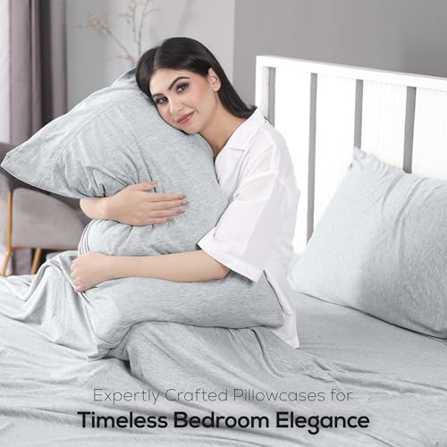 Utopia Bedding Queen Jersey Knit Sheet Set - Soft 4-Piece T-Shirt Bed Sheets