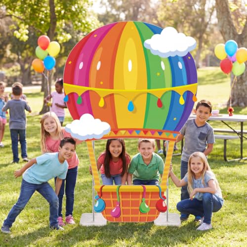 4.9ft Hot Air Balloon Cardboard Photo Prop Backdrop for Parties